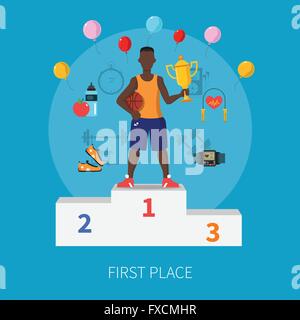 Sport-Gewinner-Konzept Stock Vektor
