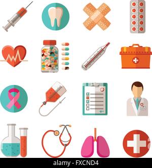Medizinische Icons Set Stock Vektor