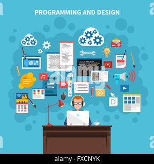 Programmierung Concept Illustration Stock Vektor