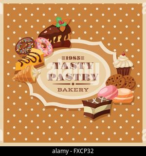 Vintage Gebäck Frame Stock Vektor