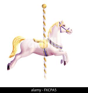 Karussell Pferd realistisch Stock Vektor