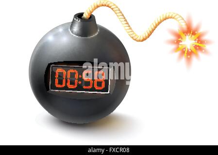 Bombe mit Timer Illustration Stock Vektor
