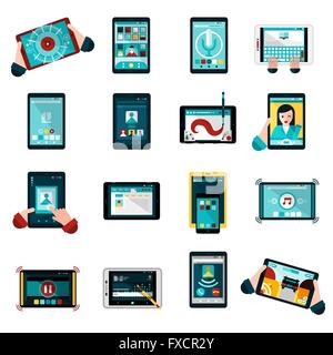 Phablet Icons Set Stock Vektor