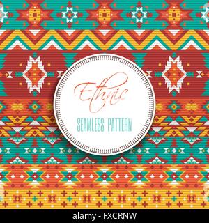 Ethnische geometrische nahtlose Muster Stock Vektor
