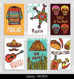 Mexiko-Plakat-Set Stock Vektor