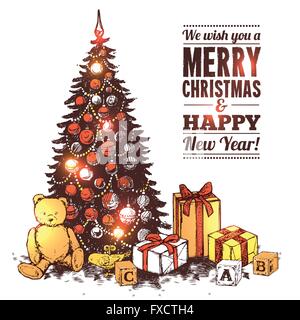 Merry Christmas Card Stock Vektor