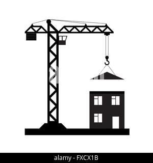 Turmdrehkran - Vektor Icon isoliert Stock Vektor