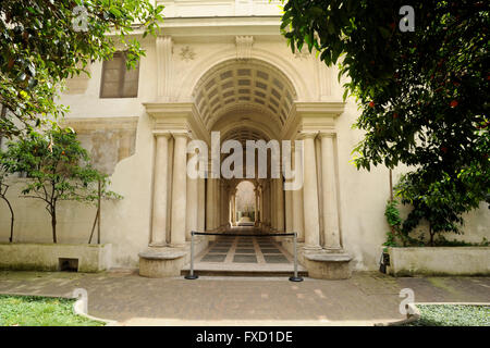 Italien, Rom, Palazzo Spada, Galleria Prospettica del Borromini (17. Jahrhundert) Stockfoto