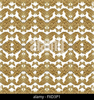 Digitale Foto-Collage stilisierte Schmetterlinge Motiv Musterdesign Design in braunen Farben vor weißem Hintergrund. Stockfoto