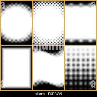 Satz von 6 Halbton-Frames. Stock Vektor