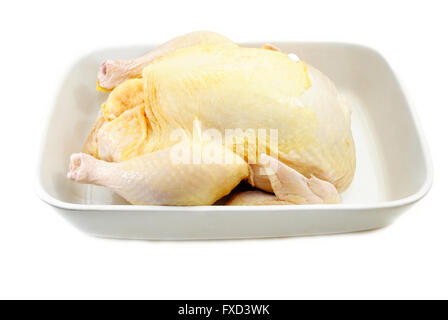 Ganze Türkei in einem weißen Bräter Stockfoto