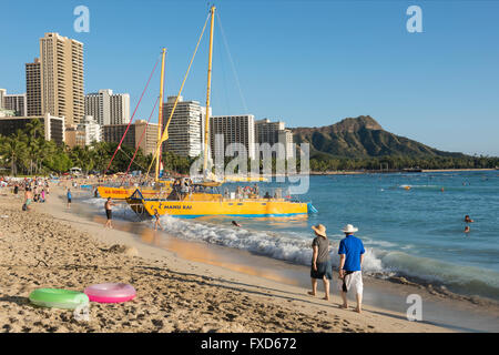 USA, Hawaii, Oahu, Honolulu, Waikiki Stockfoto