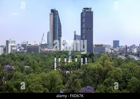 Blick auf Mexiko-Stadt an der Castillo de Chapultepec Stockfoto