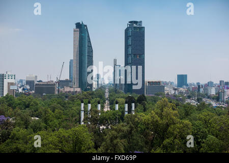 Blick auf Mexiko-Stadt an der Castillo de Chapultepec Stockfoto