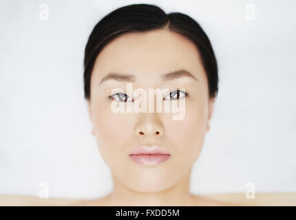 Close-up of a clean face of Asian woman Stockfoto
