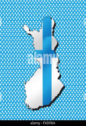 Finnland Karte und Flagge Idee design Stock Vektor