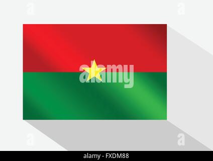 Burkina Faso Fahne Themen Idee design Stock Vektor