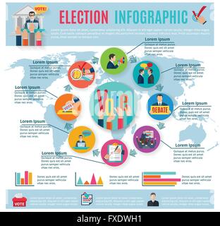 Wahl-Infografiken-Set Stock Vektor