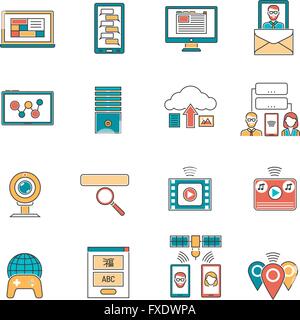 Es Symbole Linie Stock Vektor