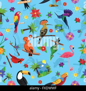 Nahtlose Muster Vogel Stock Vektor