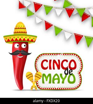 Cinco De Mayo-Urlaub-Hintergrund Stock Vektor