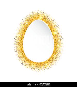 Happy Easter Golden Glitter Ei abstrakt Stock Vektor