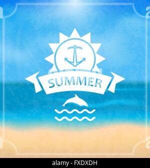 Sommer Template Ferien Design und Typografie Stock Vektor