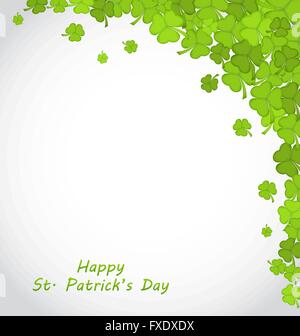 Gruß Hintergrund mit Kleeblätter für den St. Patricks Day Stock Vektor