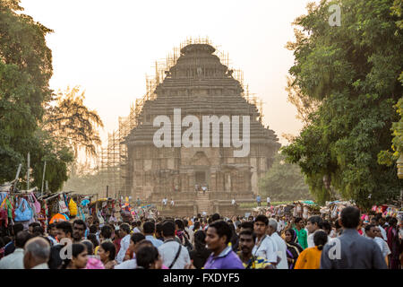 Konark Sonne-Bügel, Konark, Odisha, Indien Stockfoto