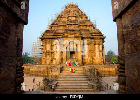 Konark Sonne-Bügel, Konark, Odisha, Indien Stockfoto