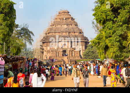 Konark Sonne-Bügel, Konark, Odisha, Indien Stockfoto