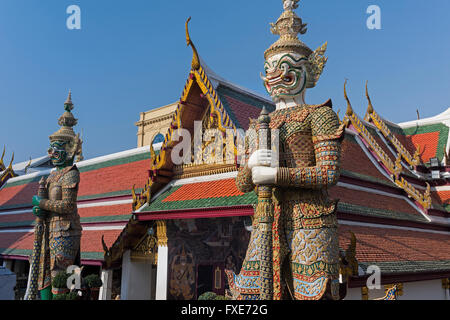 Yaksha Wachen Wat Phra Kaew Grand Palace Bangkok Thailand Stockfoto