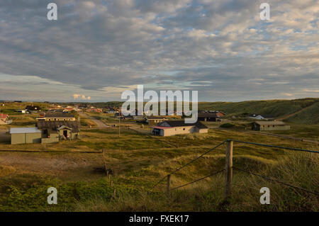 Ferienhäuser Bjerregård Strand. Hvide Sande. Westjütland. Dänemark. Europa Stockfoto