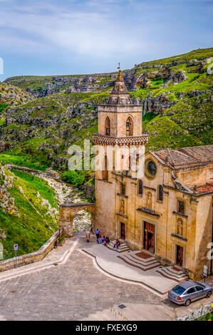 Kirche San Pietro Caveoso in Matera, Basilikata, Italien Stockfoto