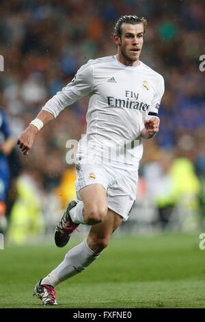 Madrid, Spanien. 12. April 2016. Gareth Bale (Real) Fußball: UEFA Champions League Viertel Finale 2. Bein match zwischen Real Madrid CF 3-0 VfL Wolfsburg im Stadion Santiago Bernabeu in Madrid, Spanien. © Mutsu Kawamori/AFLO/Alamy Live-Nachrichten Stockfoto