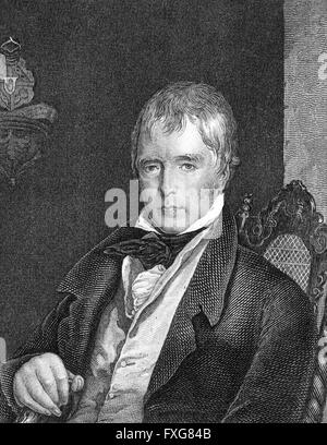 Sir Walter Scott, 1. Baronet von Abbotsford, 1771-1832, ein schottischer Dichter und Schriftsteller Sir Walter Scott, 1. Baronet von Abbotsfor Stockfoto