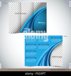 Tri-Ordner Broschüre - Merkblatt mock-up. Einsetzbar als Konzept für Ihre Grafik-design Stock Vektor