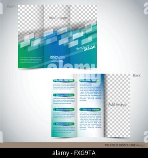 Tri-Ordner Broschüre - Merkblatt mock-up. Einsetzbar als Konzept für Ihre Grafik-design Stock Vektor