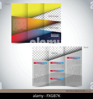 Tri-Ordner Broschüre - Merkblatt mock-up. Einsetzbar als Konzept für Ihre Grafik-design Stock Vektor