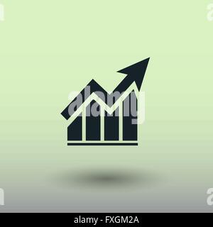 Piktogramm des Graphen. Vektorgrafik für Design-Konzept. EPS-10 Stock Vektor