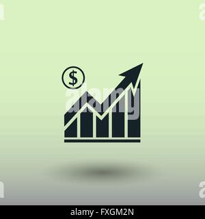 Piktogramm des Graphen. Vektorgrafik für Design-Konzept. EPS-10 Stock Vektor