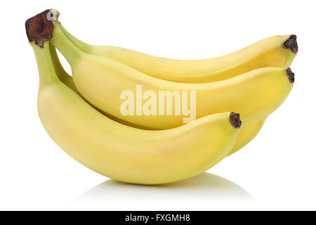 Bananen-Banane-Früchte isoliert auf weißem Hintergrund Stockfoto