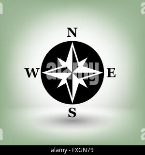 Piktogramm des Kompasses. Vektorgrafik für Design-Konzept. EPS-10 Stock Vektor