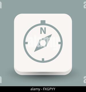 Piktogramm des Kompasses. Vektorgrafik für Design-Konzept. EPS-10 Stock Vektor