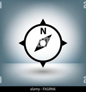 Piktogramm des Kompasses. Vektorgrafik für Design-Konzept. EPS-10 Stock Vektor