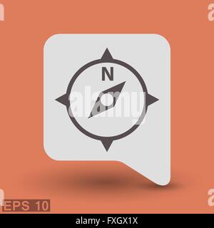 Piktogramm des Kompasses. Vektorgrafik für Design-Konzept. EPS-10 Stock Vektor