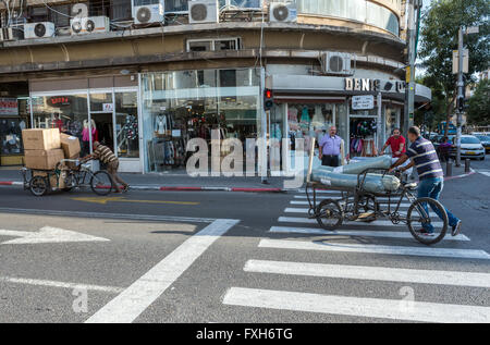 Derech Jaffa Straße in Florentin Nachbarschaft, Stadt Tel Aviv, Israel Stockfoto