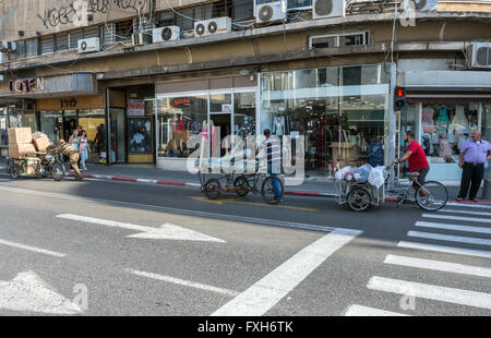 Derech Jaffa Straße in Florentin Nachbarschaft, Stadt Tel Aviv, Israel Stockfoto