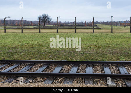 Konzentrationslager in Auschwitz II Birkenau (brzezinka), in der Nähe von Krakau, Polen. Stockfoto