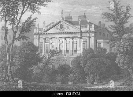 LONDON: Earl Haus, Green Park, antique print 1831 Stockfoto